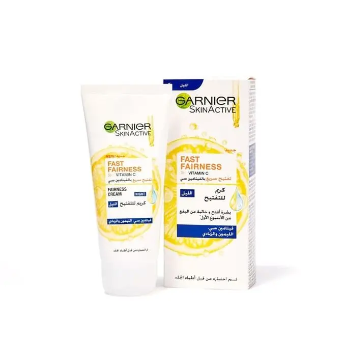 Crème garnier nuit fast bright éclaircissante vitamine c & yoghurt 50ml - Garnier | Parfumerie & Parafumerie en ligne