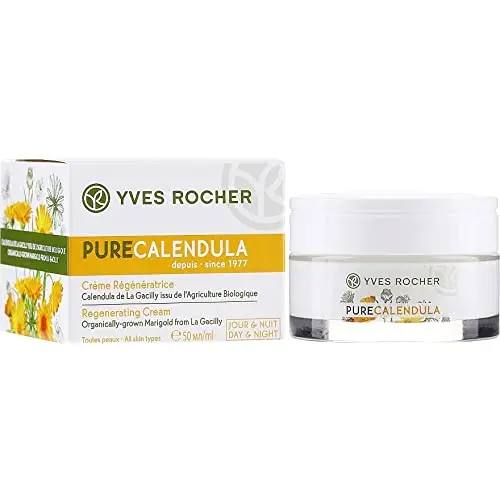 Yves rocher Crème yves rocher régénératrice pure calendula 50ml - Parfum et cosmétiques authentiques en vente chez Choupinette para & parfumerie