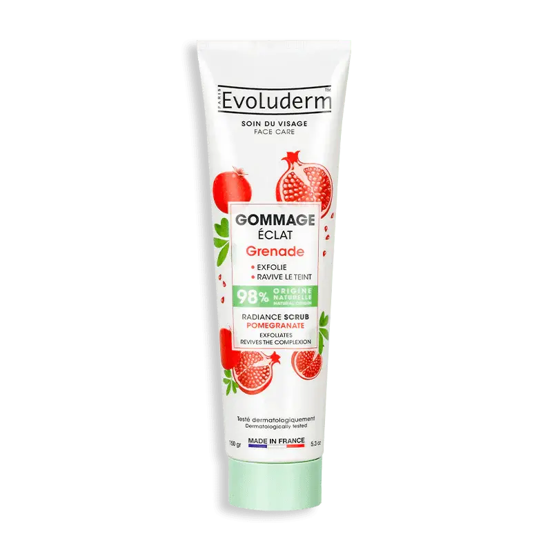 Gommage evoluderm éclat grenade 150gr - Evoluderm | Parfumerie & Parafumerie en ligne