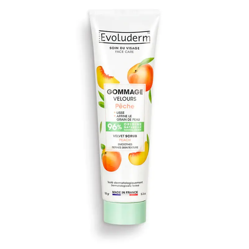 Gommage evoluderm velours pêche 150gr - Evoluderm | Parfumerie & Parafumerie en ligne