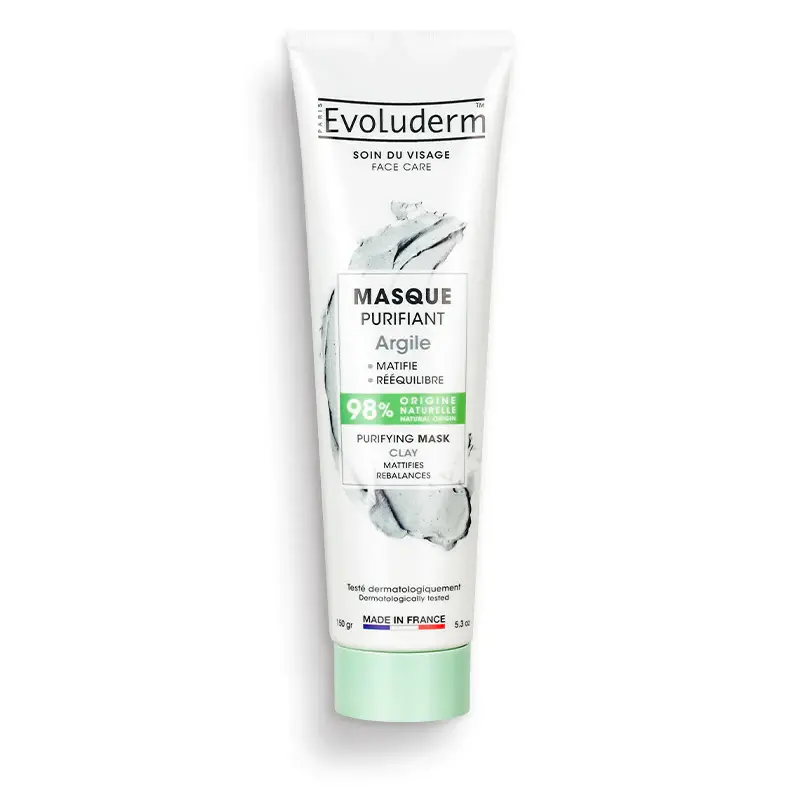 Masque purifiant argile 150gr - Evoluderm | Parfumerie & Parafumerie en ligne