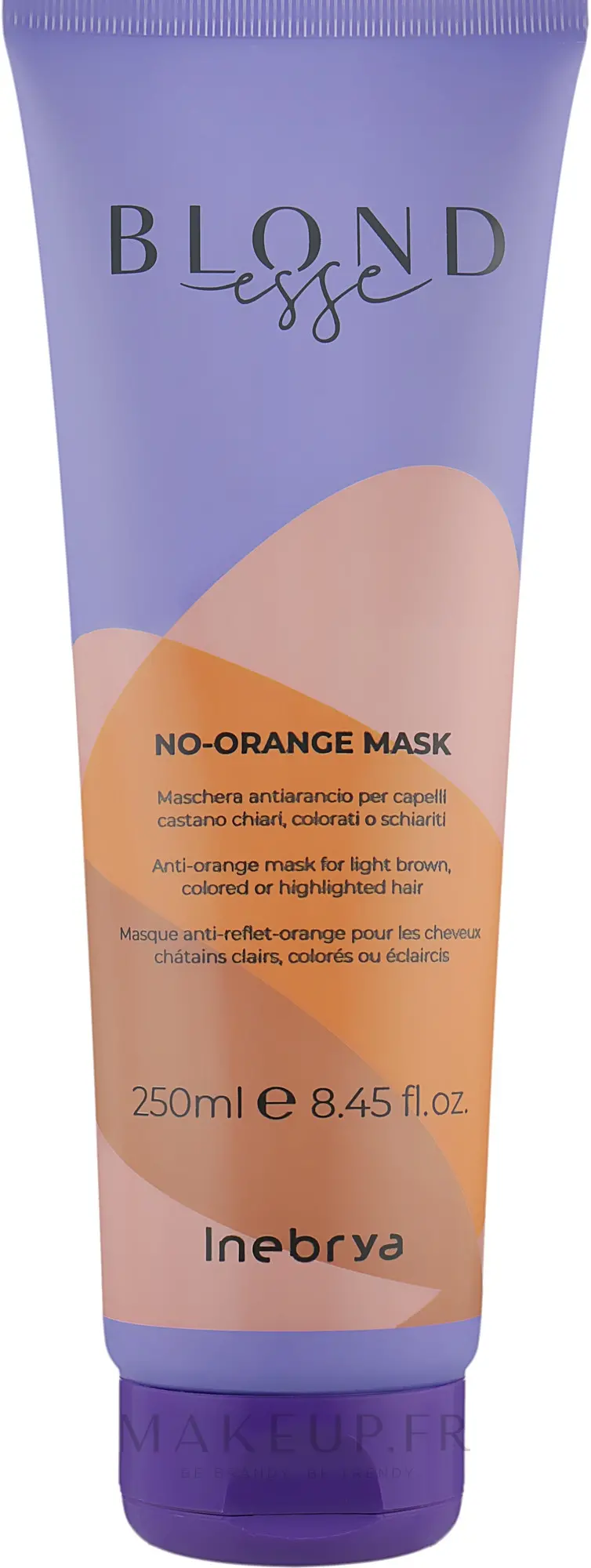Masque inebrya blondesse anti reflet orange cheveux chatains clairs colorés ou éclaircis 300ml - Inebrya | Parfumerie & Parafumerie en ligne